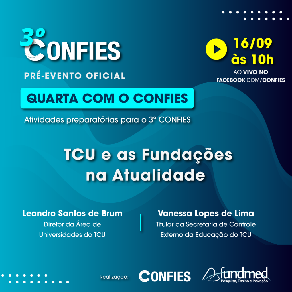 QUARTA COM O CONFIES - 2ª LIVE - TCU e as Fundações na Atualidade